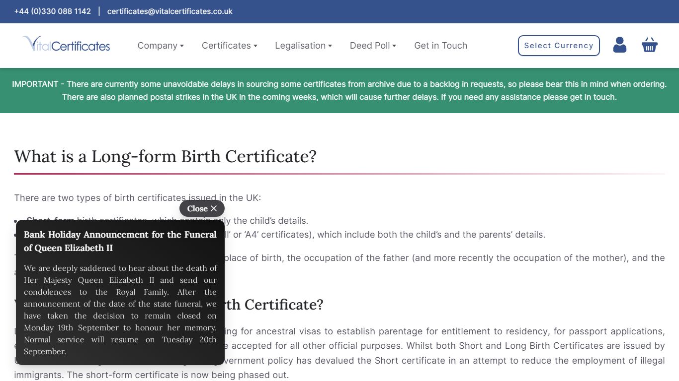 What is a Long Birth Certificate? - UK Certificates Online